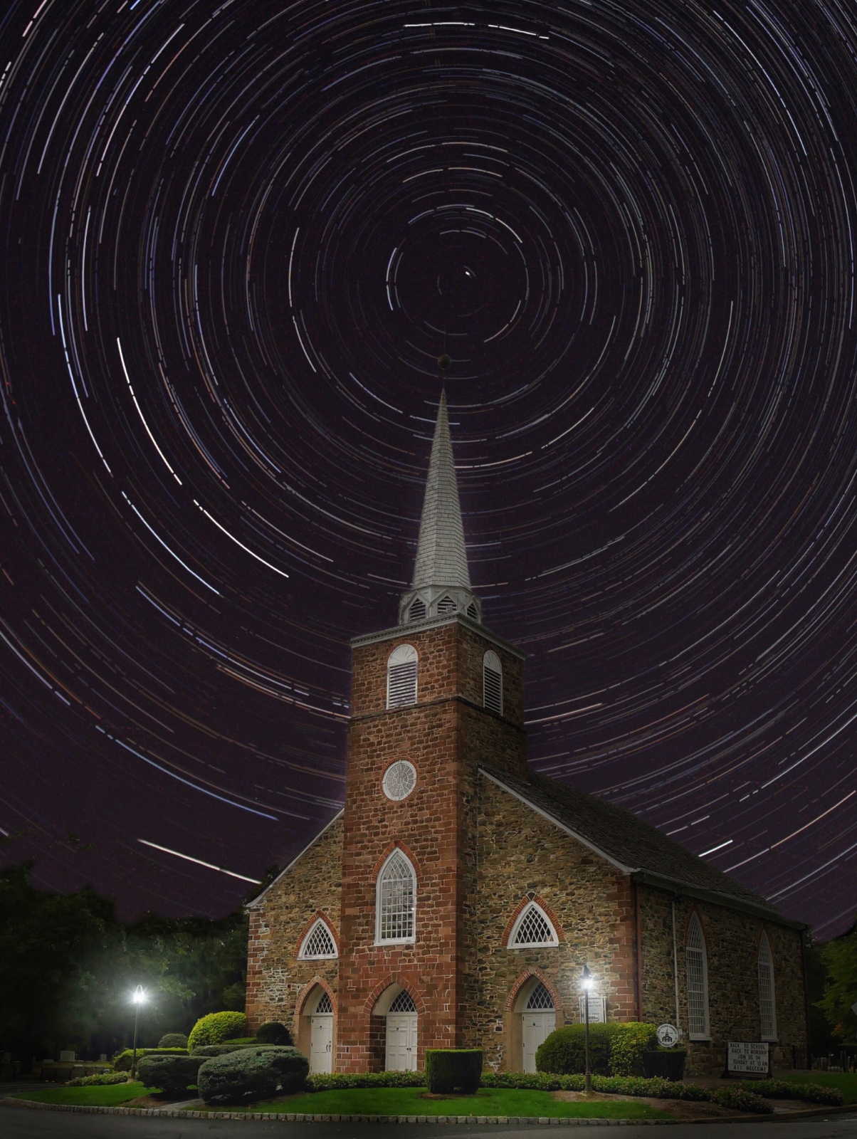 Barry Litwin - Star Trails at the Old Stone Church